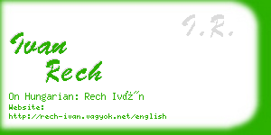 ivan rech business card